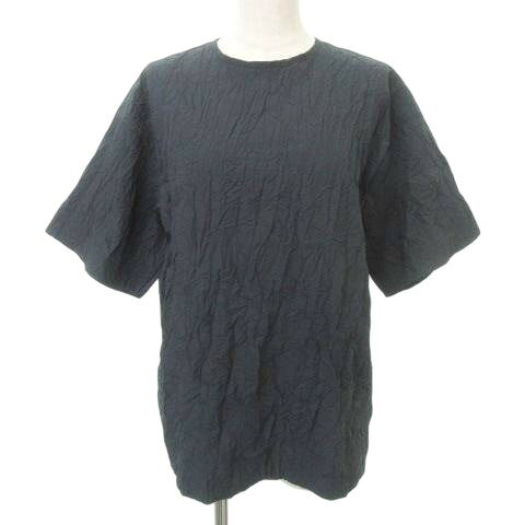 Sleeveless - 【中古】ユナイテッドアローズ UNITED ARROWS 美品 ワッシャー ブラウス 半袖 無地 クルーネック 薄手 36 約Sサイズ グレー レディース 【ベクトル 古着】 250901