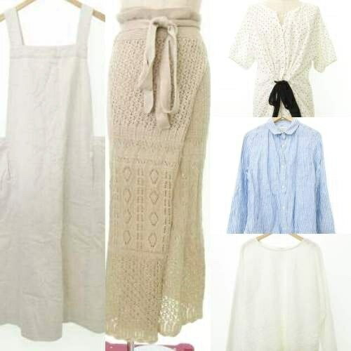 【中古】フーズフーチコ who's who Chico 他 春夏衣類 5点セット おまとめ シャツ ジャンパースカート ブラウス S～M、F マルチカラー MMT レディース 【ベクトル 古着】 250904