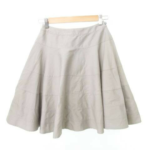 【中古】トゥービーシック TO BE CHIC スカート ひざ丈 フレア 無地 38 約Mサイズ グレー ■YHS3 レディース 【ベクトル 古着】 250908