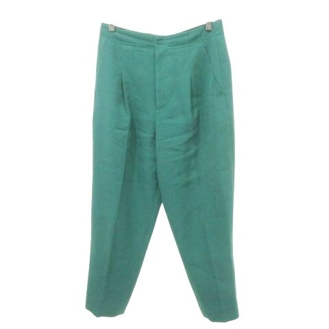 Rakuten - 【中古】アンタイトル UNTITLED 美品 パンツ スラックス センタープレス 無地 薄手 2 約Mサイズ 緑 グリーン ■YHS3 レディース 【ベクトル 古着】 250909