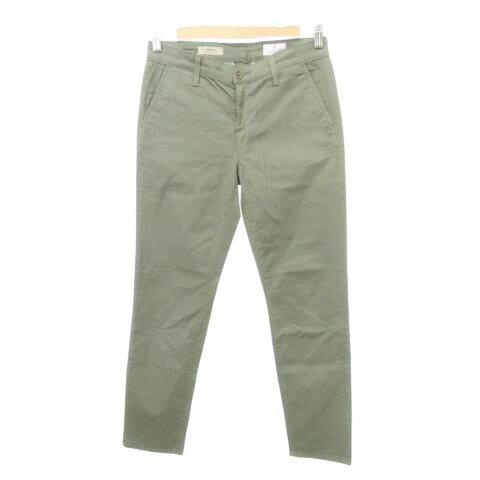 【中古】セオリーリュクス theory luxe パンツ ストレート 無地 ジップアップ 薄手 25 約M～Lサイズ カーキ ■YHS3 レディース 【ベクトル 古着】 250909