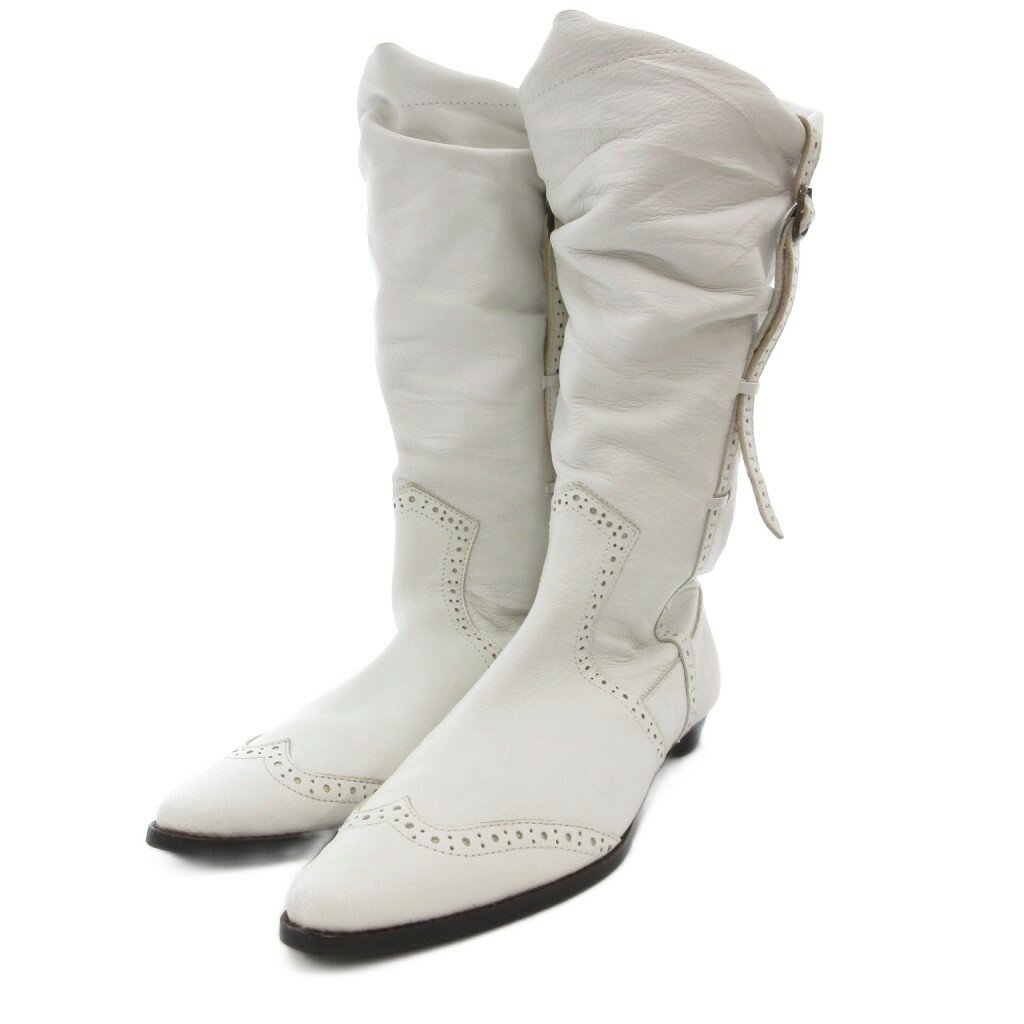 【中古】ツモリチサト ウォーク tsumori chisato walk ウェスタンブーツ ショート メダリオン レザー 2..