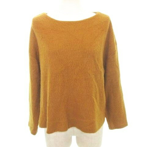 【中古】B&Y ユナイテッドアローズ BEAUTY&YOUTH ビューティー&ユース ニット 長袖 ボートネック 無地 ..