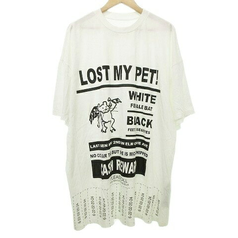 【中古】エムエムシックス メゾンマルジェラ MM6 Maison Margiela 24年 LOST MY PET BIG TEE プリント ..