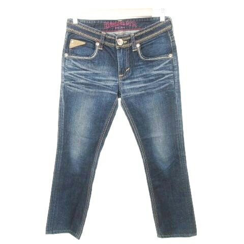 【中古】エドウィン EDWIN BLUE TRIP ブルー トリップ デニム ジーンズ 無地 厚手 Mサイズ 青 ブルー ■YHS2 レディース 【ベクトル 古着】 251122