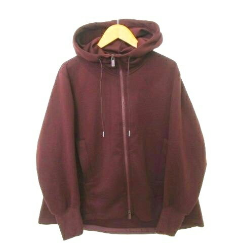 【中古】ユニクロ UNIQLO +J パーカー ジップアップ 無地 ストレッチ 厚手 Mサイズ 茶 ブラウン ■YHS9 レディース 【ベクトル 古着】 251129