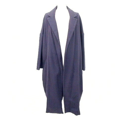 【中古】ギャレゴデスポート gallego desportes ガウン コート ボタンレス アウター 羽織り ウール混 Mサイズ チャコールグレー A1210 レディース 【ベクトル 古着】 251210(4.0)