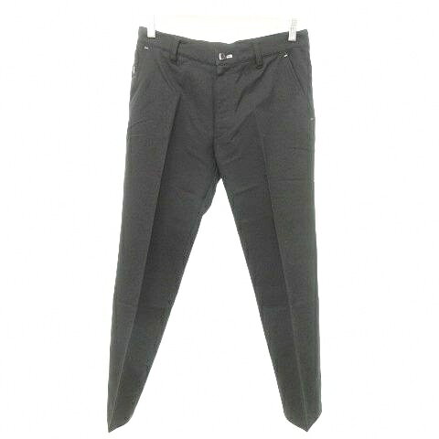 【中古】ルコックスポルティフ le coq sportif 美品 スラックス パンツ ゴルフウェア サイズ79 黒 ブラック メンズ 【ベクトル 古着】 260107