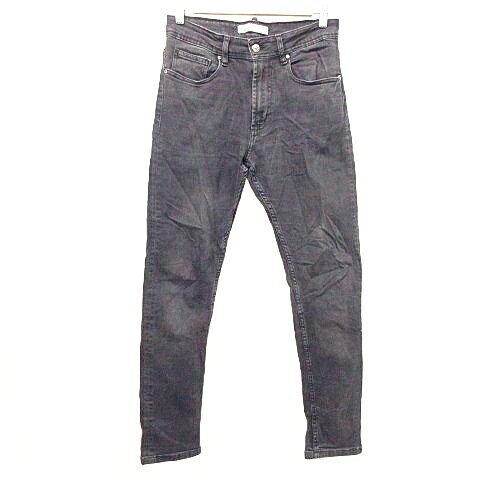 【中古】ザラマン ZARA MAN dnwr. スリム テーパード デニム パンツ ジーンズ EUR38 USA30 黒 ブラック ■GY99 A0120 メンズ 【ベクトル 古着】 260120
