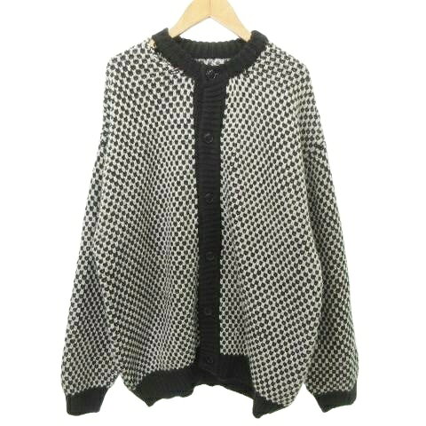 Rakuten - 【中古】コーエン coen ニット カーディガン 長袖 クルーネック 厚手 Mサイズ 黒 ブラック レディース 【ベクトル 古着】 260303