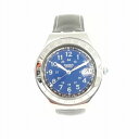 【中古】スウォッチ SWATCH irony クオーツ 腕時計 レザーベルト ネイビー文字盤 メンズ 【ベクトル 古着】 240123