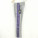 【中古】未使用品 ニードルス ニードルズ Needles KP227 Narrow Track Pant Velour 22SS ベロア ナロー トラック パンツ S グレー パープル メンズ 【ベクトル 古着】 240312