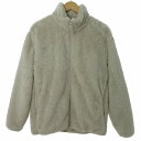 【中古】ユニクロ UNIQLO 22AW 美品 ファーリーフリースフルジップジャケット ボアジャケット ブルゾン 341-450198 L 白 アイボリー系 0408 メンズ 【ベクトル 古着】 240416