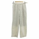 【中古】シンプリシテェ SIMPLICITE パンツ スラックス ストレート リネン 麻 グレー /FF 0917 レディース 【ベクトル 古着】 240917