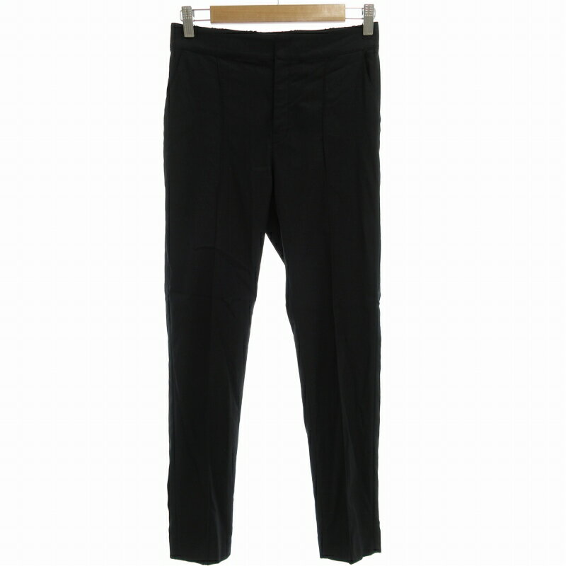 【中古】エポカ EPOCA ザ ショップ THE SHOP パンツ スラックス テーパード ストレッチ 38 M 黒 ブラック /SS 1005 レディース 【ベクトル 古着】 241008
