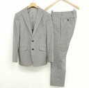 【中古】CARTOLINA カルトリーナ チェック シングル 2B スーツ セットアップ ジャケット スラックス Y5 グレー系 メンズ 【ベクトル 古着】 2...