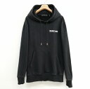 【中古】ヘルムートラング HELMUT LANG 18AW ロゴ プリント スウェット プルオーバー パーカー M ブラック ☆AA★ メンズ 【ベクトル 古着...