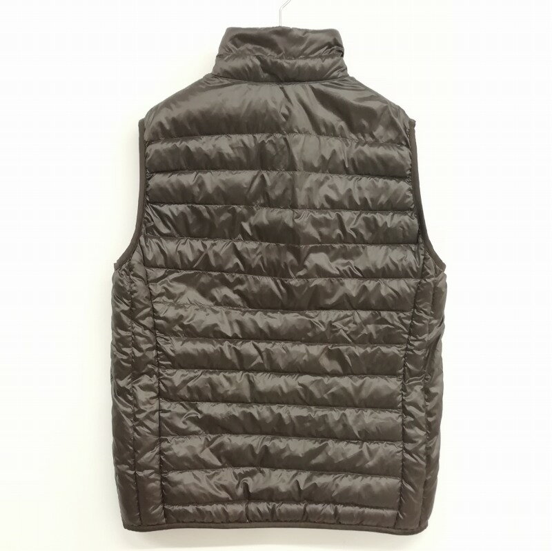 【中古】ユニクロ UNIQLO 315-072571 ウルトラライト ダウン ベスト ジャケット L ダークブラウン メンズ 【ベクトル 古着】 250212