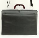 【中古】AVECALDO アベカルド ダレスバッグ ドクターズバッグ ビジネスバッグ ブラック メンズ 【ベクトル 古着】 250417