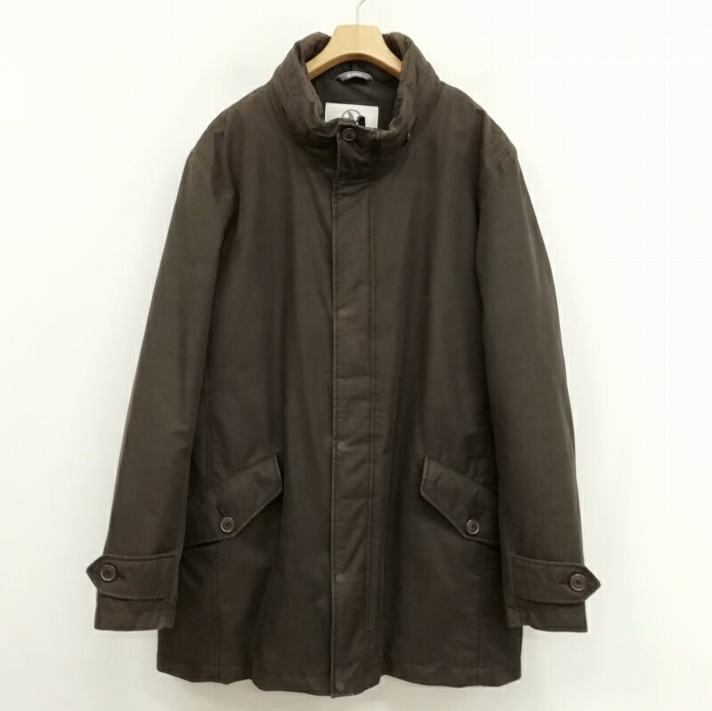 【中古】エーグル AIGLE コットン ナイロン ジャケット コート スタンドカラー 中綿 XL ダークブラウン系 メンズ 【ベクトル 古着】 250401
