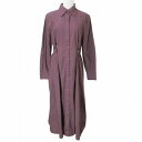 【中古】N.Natural Beauty Basic N.ナチュラルビューティーベーシック 22AW サイドボタンベルトシャツ長袖ワンピース 166-2240959 ロング M ワイン 紫系 X レディース 【ベクトル 古着】 250410