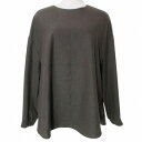 【中古】セオリーリュクス theory luxe 21AW SUNI サキソニープルオーバーシャツ 長袖 ウール ドロップショルダー 38 M相当 茶 ブラウン X レディース 【ベクトル 古着】 250421