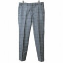 【中古】ヒロココシノ HIROKO KOSHINO HOMME COLLECTION レナウン 大きいサイズ パンツ スラックス チェック ウール 88 LL相当 グレー X メンズ 【ベクトル 古着】 250417