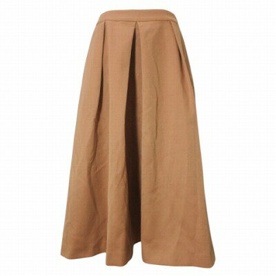 【中古】スピック&スパン Spick&Span スカート ミモレ丈 タックフレア 38 M相当 ブラウン系 X レディース 【ベクトル 古着】 250418