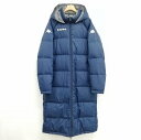 【中古】カッパ kappa ダウンコート ベンチコート ロング丈 M ネイビー メンズ 【ベクトル 古着】 250414