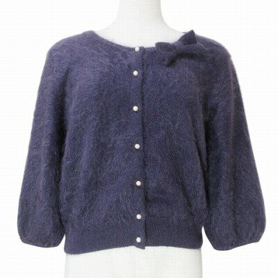 【中古】ロイスクレヨン Lois CRAYON 美品 カシミヤカーディガン 16003185-0 シャギーニット 7分袖 厚手 パールボタン リボンブローチ付き クルーネック M 紫 パープル X レディース 【ベクトル 古着】 250424 【中古】ロイスクレヨン Lois CRAYON 美品 カシミヤカーディガン 16003185-0 シャギーニット 7分袖 厚手 パールボタン リボンブローチ付き クルーネック M 紫 パープル X レディース 【ベクトル 古着】 250424