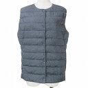 【中古】ユニクロ UNIQLO 美品 19AW ウルトラライトダウンコンパクトベスト ポケッタブル ヘリンボーン 2wayカラー ナイロン L 黒 ブラック グレー系 X レディース 【ベクトル 古着】 250621