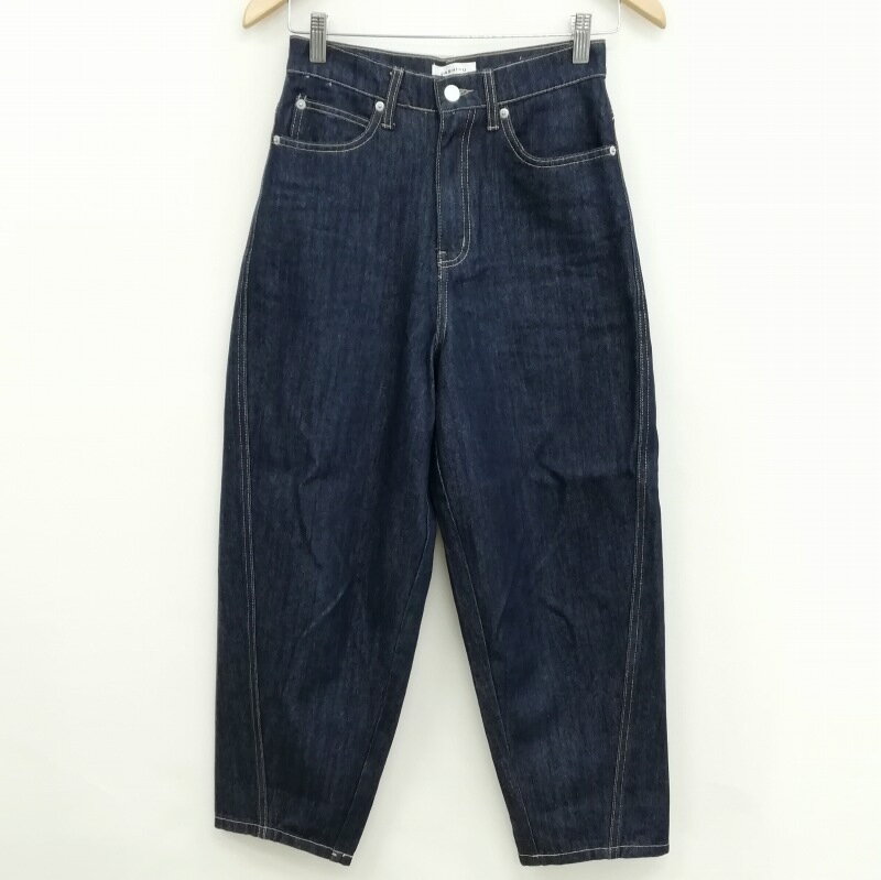 【中古】FASHIRU ファシル 231025 ワイド テーパード デニム パンツ ジーンズ インディゴ レディース 【ベクトル 古着】 250604のサムネイル
