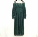 【中古】アメリヴィンテージ Ameri VINTAGE 0224205671280 OFF SHOULDER LACE LIKE ROMPERS オフショルダー レース ロンパース オールインワン M グリーン レディース 【ベクトル 古着】 250612