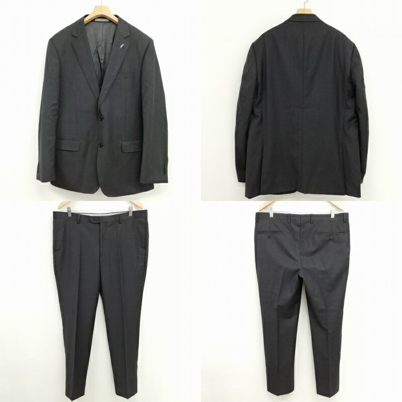 【中古】Michael Bastian マイケルバスティアン シングル 2B スーツ セットアップ ジャケット スラックス 42 チャコール メンズ 【ベクトル 古着】 250626