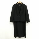 【中古】Giovanni Valentino ジョバンニ ヴァレンチノ ブラック フォーマル ジャケット ワンピース スーツ セットアップ 15 美品 レディース 【ベクトル 古着】 250707
