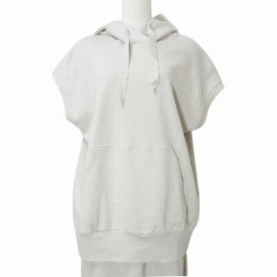 【中古】ルーニィ LOUNIE セットアップ トップス パーカー プルオーバー 半袖 ロングスカート 台形 ベージュ フリーサイズ X レディース 【ベクトル 古着】 250731