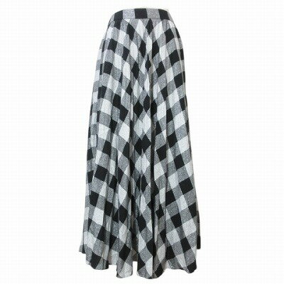 【中古】グレースクラス GRACE Class 美品 プリーツスカート ロング チェック ラメ 36 S相当 グレー系 X レディース 【ベクトル 古着】 250731