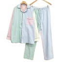 【中古】ブルックスブラザーズ BROOKS BROTHERS 22SS クレイジーパターン ストライプ パジャマ ルームウエア シャツ ロングパンツ 美品 XS...