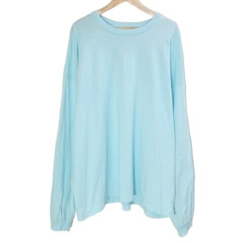 【中古】B&Y ユナイテッドアローズ BEAUTY&YOUTH ビューティー&ユース info. BEAUTY&YOUTH スーパービッグ ロンT カットソー 長袖 オーバーサイズ 大きいサイズ XL 水色 X メンズ 【ベクトル 古着】 250828