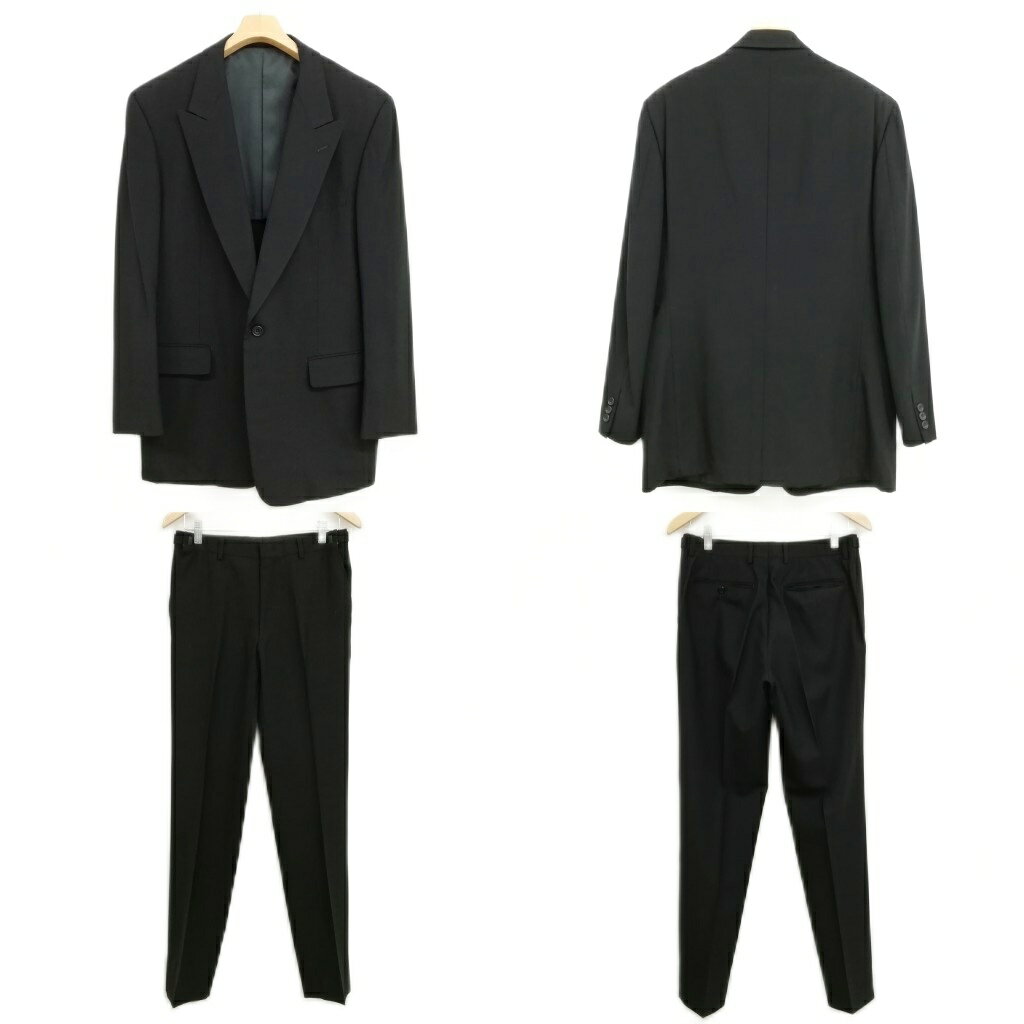 【中古】ISLAND FERRY フォーマル シングル 1B スーツ セットアップ ジャケット スラックス 96 A7 ブラック メンズ 【ベクトル 古着】 250902