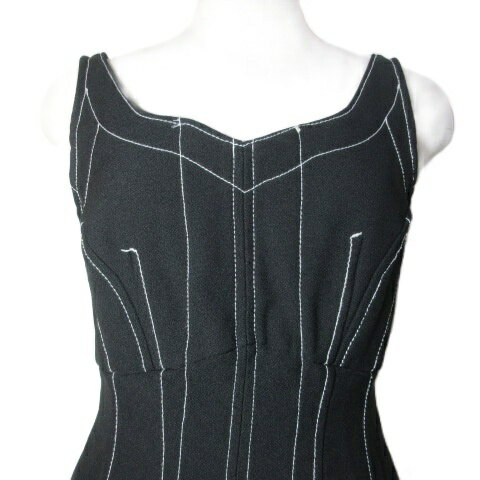 【中古】スナイデル SNIDEL 美品 ステッチコルセットライクジャンスカ SWFO224081 ロング ワンピース S相当 黒 ブラック /X レディース 【ベクトル 古着】 251003