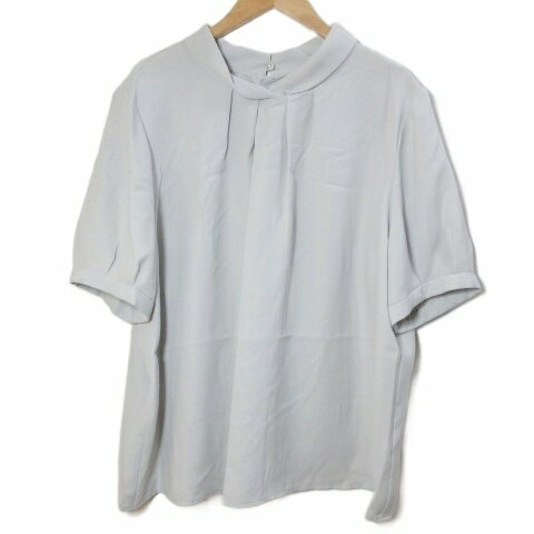 乐天商城 - 【中古】ナチュラルビューティー NATURAL BEAUTY 美品 19SS 大きいサイズ ブラウス プルオーバー 半袖 ロールネック 19 5L相当 ライトグレー /X レディース 【ベクトル 古着】 251120