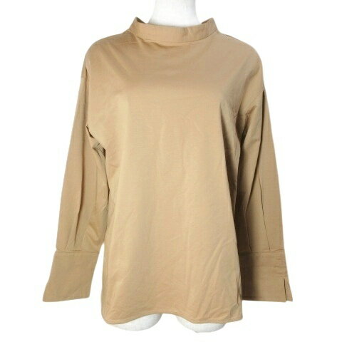 【中古】カリテ qualite 2WAYスタンドカラーカットソー プルオーバー 長袖 ラウンドカット フリーサイズ ベージュ /X レディース 【ベクトル 古着】 251112