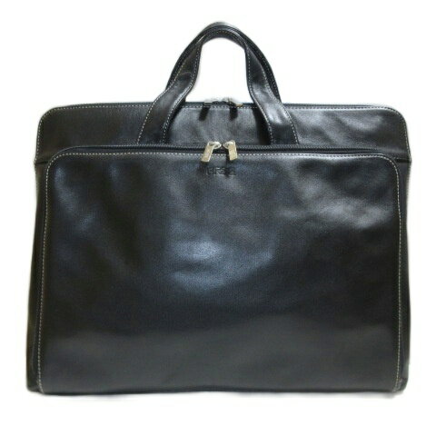 【中古】ブリー BREE レザーブリーフケース ビジネスバッグ 鞄 B4収納 黒 ブラック ショルダーストラッ..