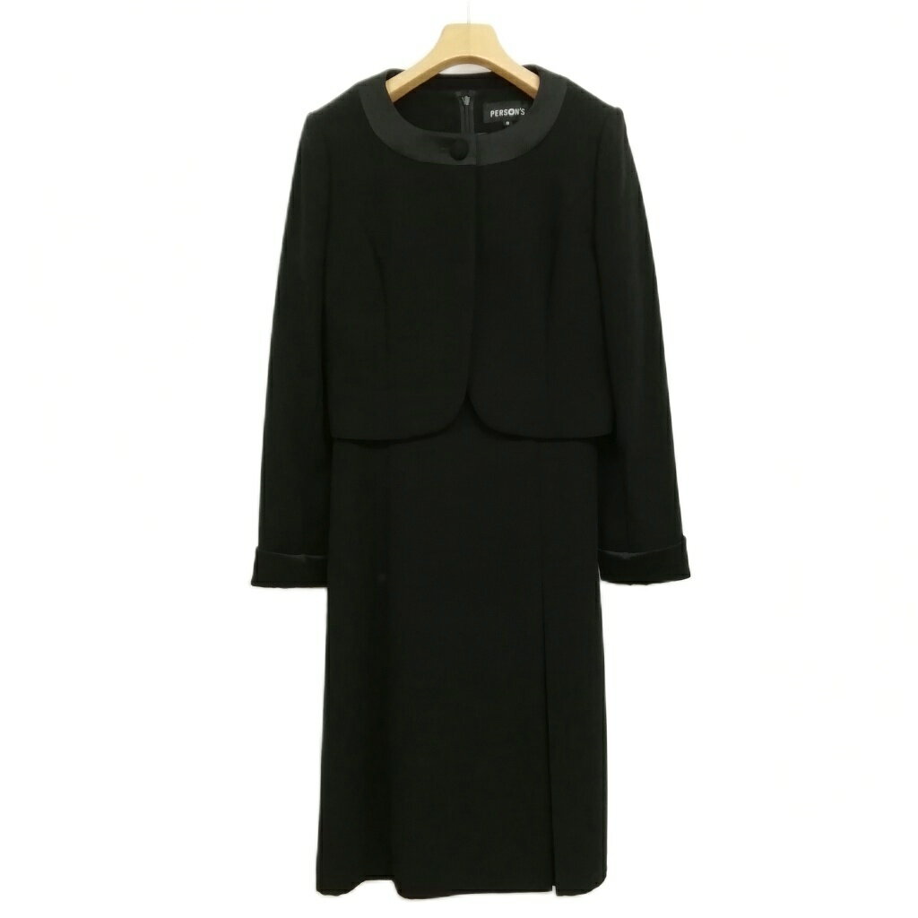 【中古】パーソンズ PERSON'S ブラックフォーマル アンサンブル スーツ ジャケット ワンピース 9 美品 レディース 【ベクトル 古着】 251125