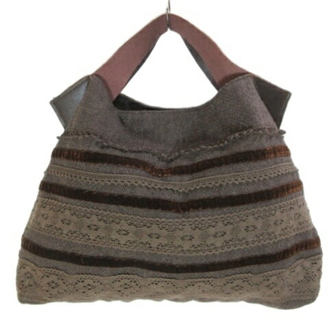 【中古】レイジースーザン LAZY SUSAN ハンドバッグ レース 鞄 A4収納 茶 ブラウン /X レディース 【ベクトル 古着】 251117