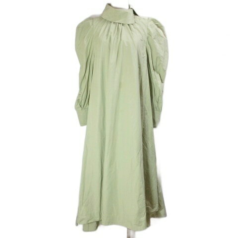 【中古】スナイデル SNIDEL ボリュームロングパフスリワンピース SWFO215027 フレア 長袖 シャツワンピ フィッシュテール 0 S相当 ミント グリーン系 /X レディース 【ベクトル 古着】 251119