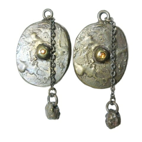 SWAROVSKI - 【中古】IKUO PARIS イクオ パリ ドロップイヤリング ラインストーン クリップ式 メタリックゴールドカラー イエロー系 /X レディース 【ベクトル 古着】 260226