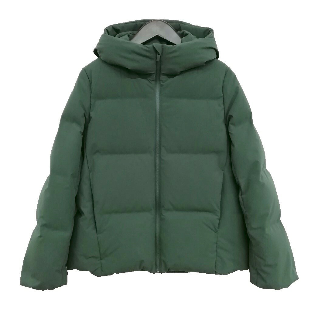 【中古】ユニクロ UNIQLO 211-460920 シームレス ダウン パーカー ダウンジャケット M グリーン系 レディース 【ベクトル 古着】 260304