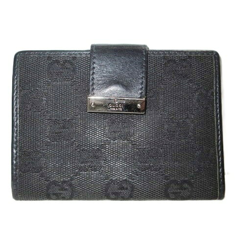 gucci///////////////\' - 【中古】グッチ GUCCI 92274 パスケース カードケース 定期入れ 二つ折り GGキャンバス 黒 ブラック /X メンズ レディース 【ベクトル 古着】 260402